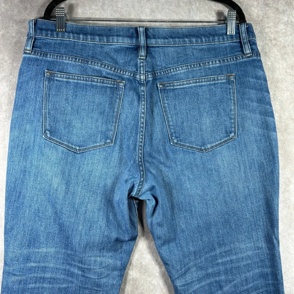 J. Crew Slim Broken In Boyfriend Jeans Womens Size 32P Blue Denim High Rise
